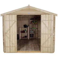 12x8ft Forest Wooden Overlap Pressure Treated Apex Shed -incl. Installation -Lifetime Sales 12815043 1934845697615512