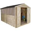 12x8ft Forest Wooden Overlap Pressure Treated Apex Shed -incl. Installation -Lifetime Sales 12815043 2004845697540512