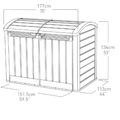 Keter Store It Out Ultra Outdoor Garden Storage Shed - Beige & Brown - 2000L -Lifetime Sales 12815621 9184833203934891