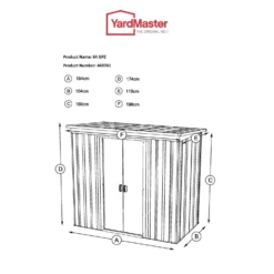 Yardmaster 6x4ft Hercules Deluxe Pent Metal Shed -Lifetime Sales 12817548 1464833224289072