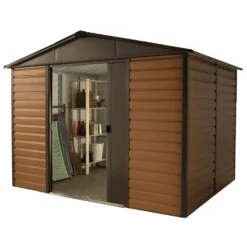 Yardmaster 10x6ft Woodgrain Metal Shed -Lifetime Sales 12817673 1814833226450233