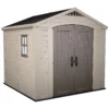 Keter Factor 8 X 8ft Outdoor Garden Apex Storage Shed - Beige/Brown -Lifetime Sales 12817716 1334895621487957