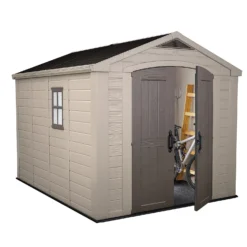 Keter Factor 8 X 11ft Outdoor Garden Apex Storage Shed - Beige/Brown -Lifetime Sales 12817718 1354895623422864