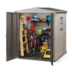 Keter Factor 6 X 6ft Outdoor Garden Apex Storage Shed - Beige/Brown -Lifetime Sales 12817719 1384909322598441