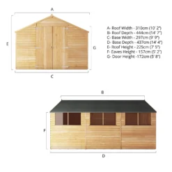 Mercia 15 X 10ft Overlap Apex Wooden Shed -Lifetime Sales 12819923 9465047801194468