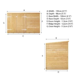 Mercia 6 X 3ft Overlap Pent Bike Shed -Lifetime Sales 12819936 2894989186509286