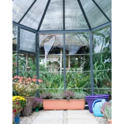 Palram 8ft Canopia Oasis Hexagonal Greenhouse - Grey -Lifetime Sales 12821843 1594895167809666
