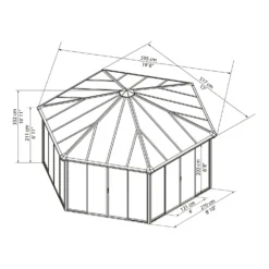 Palram - Canopia Garda Garden Conservatory Grey Bronze -Lifetime Sales 12821929 6454833172872189