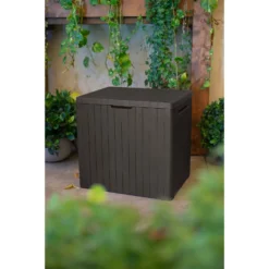 Keter City Outdoor Garden Storage Box 113L - Brown -Lifetime Sales 12822290 1124900073755494