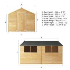 Mercia 12 X 8ft Overlap Apex Shed - Incl. Installation -Lifetime Sales 12822312 7615036363794815