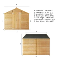 Mercia 10 X 8ft Overlap Double Door Apex Windowless Shed -Lifetime Sales 12822434 3665033314467699