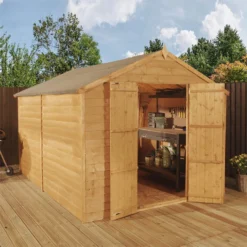 Mercia 12 X 8ft Overlap Apex Windowless Shed - Installation Included -Lifetime Sales 12822594 9514833224217942