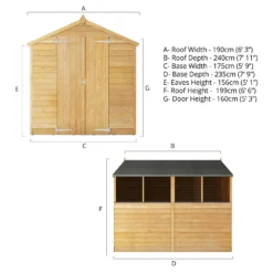 Mercia 8 X 6ft Overlap Apex Shed - Installation Included -Lifetime Sales 12822595 1625029433286114