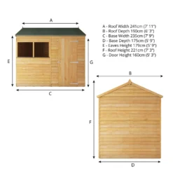 Mercia 8 X 6ft Overlap Reverse Apex Shed - Installation Included -Lifetime Sales 12822598 1085033255943459