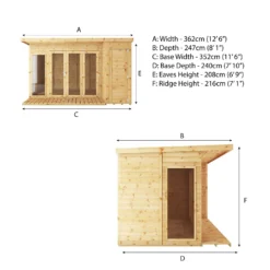 Mercia 12 X 8ft Garden Room With Side Shed - Incl. Installation -Lifetime Sales 12822601 1124983778351848