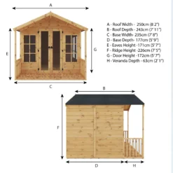 Mercia 8 X 8ft Traditional Summerhouse - Installation Included -Lifetime Sales 12822775 1445040028928142