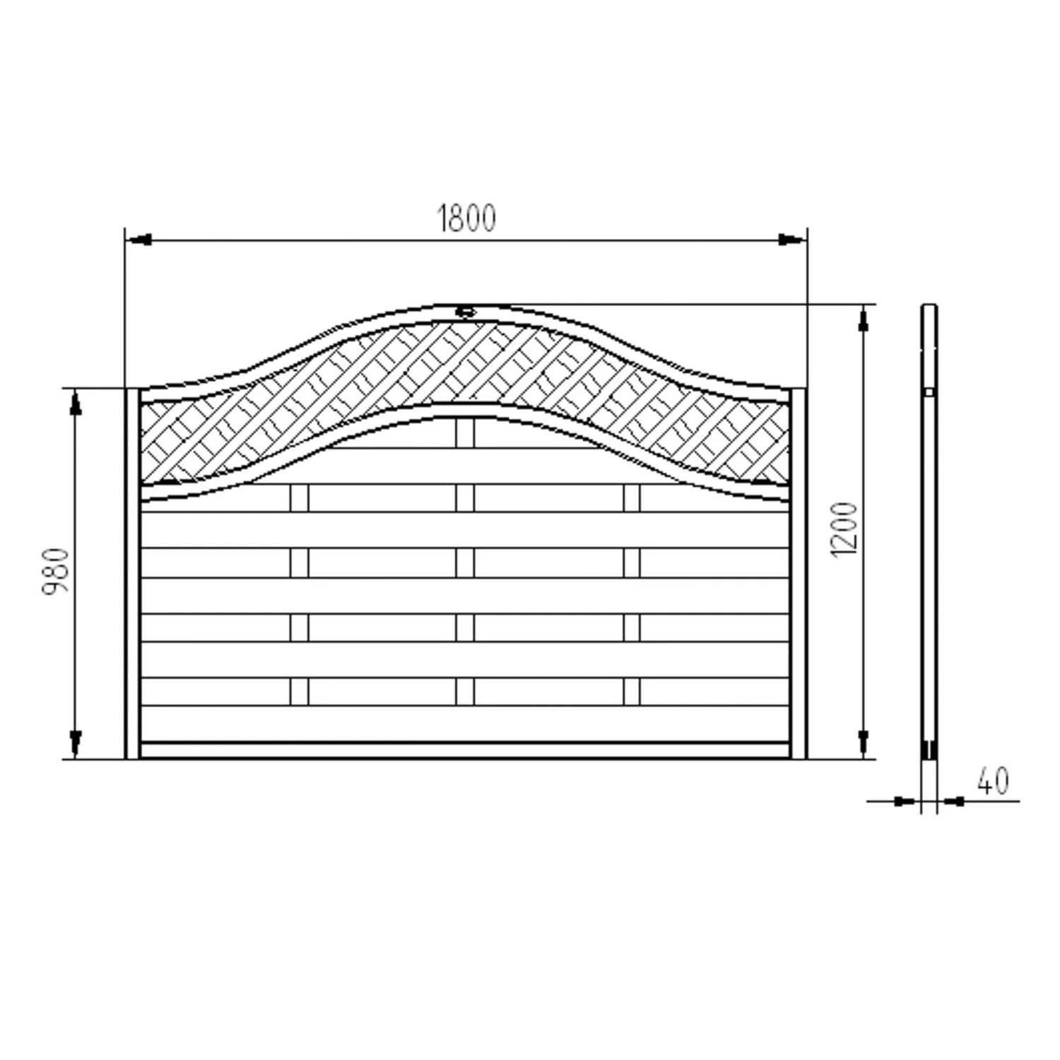 Forest Prague Fence Panel - 4ft - Pack Of 3 6 Forest Prague Fence Panel - 4ft - Pack Of 3 - Image 4
