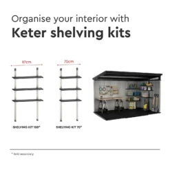 Keter Artisan 11 X 7ft Outdoor Plastic Garden Storage Pent Shed - Grey -Lifetime Sales 12823649 6465036177975787