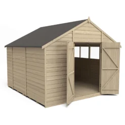 Forest 10 X 10ft Overlap Pressure Treated Double Door Apex Shed -Lifetime Sales 12823849 1394833219186744
