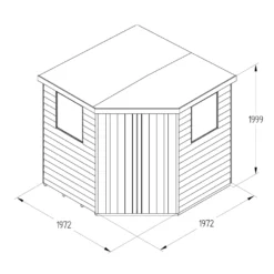 7x7ft Forest Overlap Pressure Treated Corner Shed - Incl. Installation -Lifetime Sales 12823862 1074833219032031