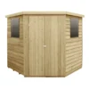 7x7ft Forest Overlap Pressure Treated Corner Shed - Incl. Installation -Lifetime Sales 12823862 1894833219053904