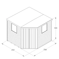 8x8ft Forest Overlap Pressure Treated Corner Shed -incl. Installation -Lifetime Sales 12824009 8984833221109276