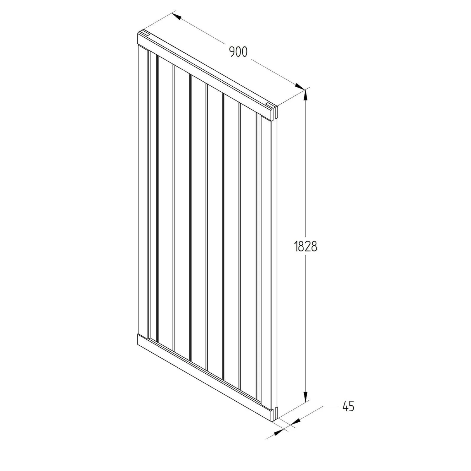 Vertical Tongue & Groove Gate - 6ft 6 Vertical Tongue & Groove Gate - 6ft - Image 4