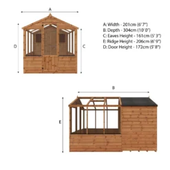 Mercia 10 X 6ft Traditional Apex Greenhouse Combi - Installation Included -Lifetime Sales 12825707 2835028839870925