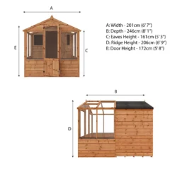 Mercia 8 X 6ft Traditional Apex Greenhouse Combi - Installation Included -Lifetime Sales 12825708 1665028839871102