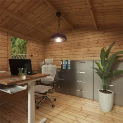 Mercia (Installation Included) 3.3x3.7m Sherwood 19mm Log Cabin With Veranda -Lifetime Sales 12825711 7594833220560105