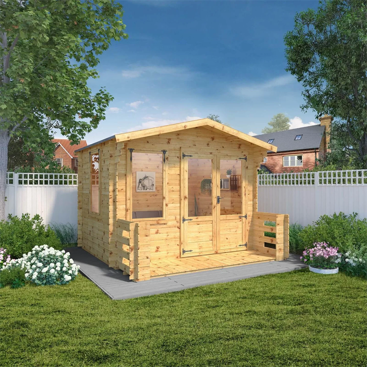 Mercia (Installation Included) 3.3x3.4m Sherwood 19mm Log Cabin 4 Mercia (Installation Included) 3.3x3.4m Sherwood 19mm Log Cabin - Image 2