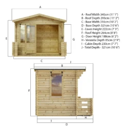 Mercia (Installation Included) 3.3x3.4m Sherwood 19mm Log Cabin 19 Mercia (Installation Included) 3.3x3.4m Sherwood 19mm Log Cabin -Lifetime Sales 12825715 5994833219356904