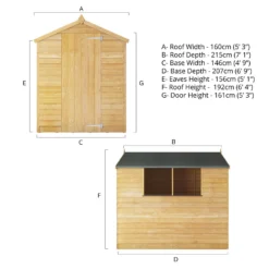 Mercia 7 X 5ft Overlap Apex Shed - Incl. Installation -Lifetime Sales 12827089 1165029433603724