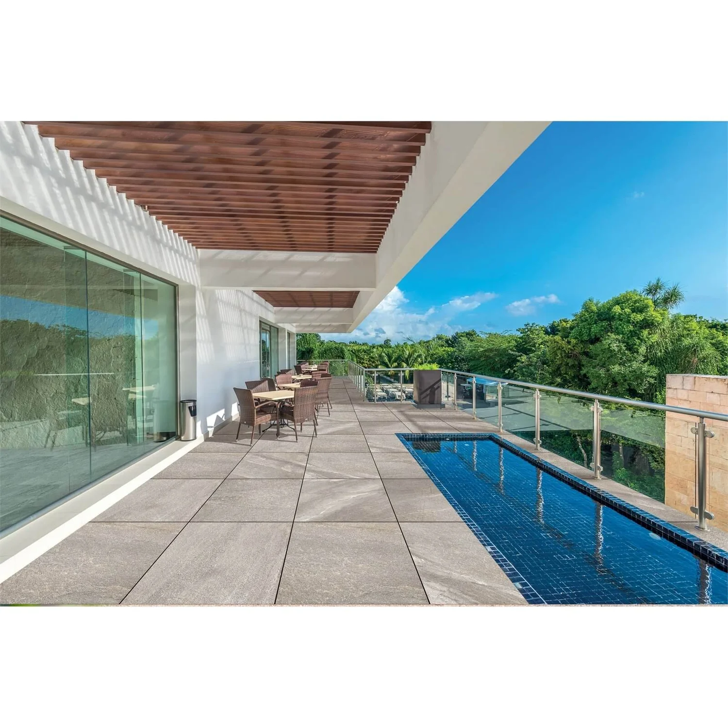 Porcelain Patio Kit 21.6m2 Dove Grey 4 Porcelain Patio Kit 21.6m2 Dove Grey - Image 2