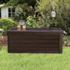 Keter Westwood Outdoor Garden Storage Box 570L - Brown 13 Keter Westwood Outdoor Garden Storage Box 570L - Brown -Lifetime Sales 12828828 1094858568487996