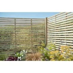 6ft X 5ft (1.8m X 1.5m) Pressure Treated Contemporary Slatted Fence Panel - Pack Of 3 -Lifetime Sales 12832569 1564833199489743