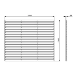 6ft X 5ft (1.8m X 1.5m) Pressure Treated Contemporary Slatted Fence Panel - Pack Of 4 9 6ft X 5ft (1.8m X 1.5m) Pressure Treated Contemporary Slatted Fence Panel - Pack Of 4 -Lifetime Sales 12832570 1404833199372611