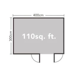 Chiltern 4.0m X 3.0m Log Cabin Single Glazed 24kg Felt, No Underlay -Lifetime Sales 12832758 1464833200515809