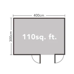 Chiltern 4.0m X 3.0m Log Cabin Double Glazed 24kg Felt, Plus Underlay -Lifetime Sales 12832766 1244833200804952