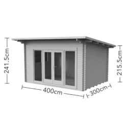 Forest Melbury 4.0m X 3.0m Log Cabin Double Glazed 24kg Polyester Felt, Plus Underlay 18 Forest Melbury 4.0m X 3.0m Log Cabin Double Glazed 24kg Polyester Felt, Plus Underlay -Lifetime Sales 12832770 1514833198195336