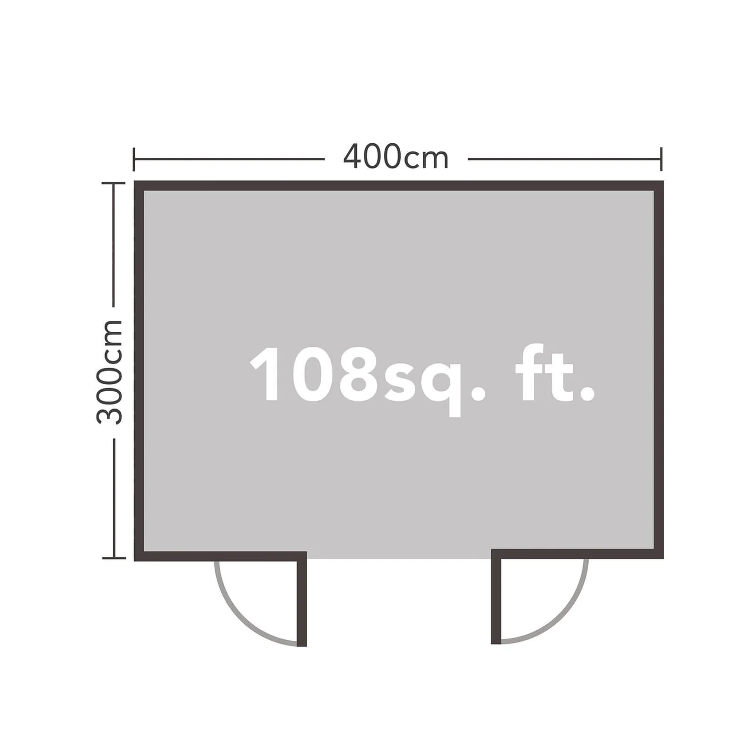 Forest Melbury 4.0m X 3.0m Log Cabin Double Glazed 24kg Polyester Felt, Plus Underlay 11 Forest Melbury 4.0m X 3.0m Log Cabin Double Glazed 24kg Polyester Felt, Plus Underlay - Image 9