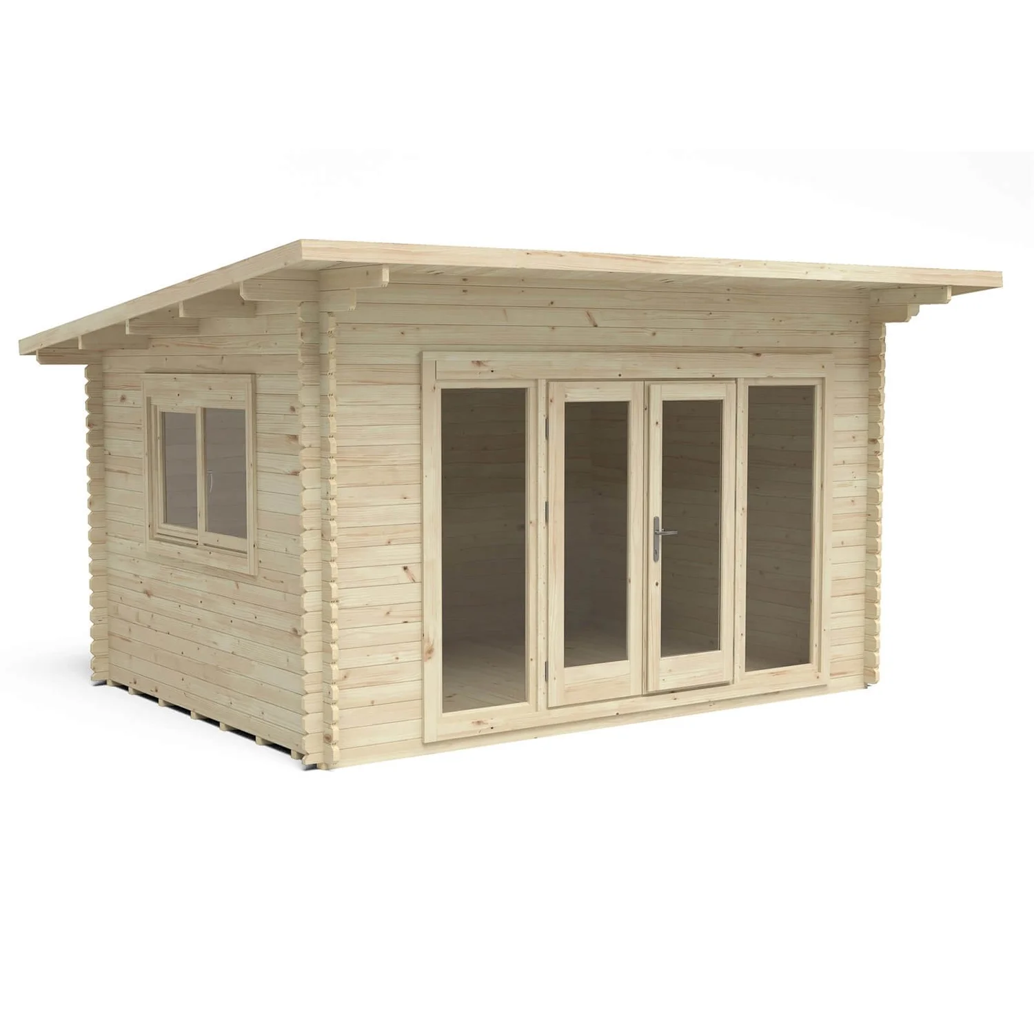 Forest Melbury 4.0m X 3.0m Log Cabin Double Glazed 24kg Polyester Felt, Plus Underlay 3 Forest Melbury 4.0m X 3.0m Log Cabin Double Glazed 24kg Polyester Felt, Plus Underlay