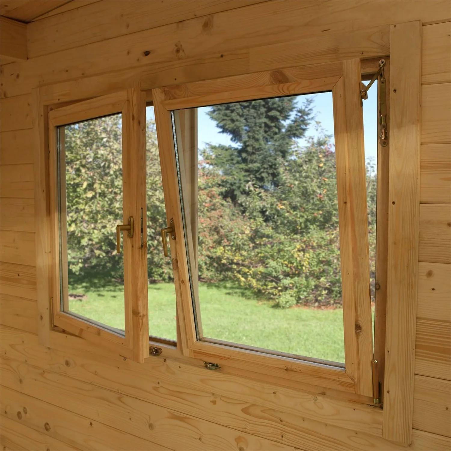 Forest Melbury 4.0m X 3.0m Log Cabin Double Glazed 24kg Polyester Felt, Plus Underlay 9 Forest Melbury 4.0m X 3.0m Log Cabin Double Glazed 24kg Polyester Felt, Plus Underlay - Image 7