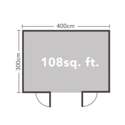 Forest Melbury 4.0m X 3.0m Log Cabin Single Glazed 24kg Polyester Felt, Plus Underlay -Lifetime Sales 12832774 6244833196218663
