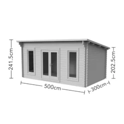 Forest Elmley 5.0m X 3.0m Log Cabin Double Glazed 24kg Polyester Felt, Plus Underlay -Lifetime Sales 12832778 1414833197602188
