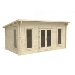 Forest Elmley 5.0m X 3.0m Log Cabin Double Glazed 34kg Polyester Felt, Plus Underlay -Lifetime Sales 12832787 2514833196420494