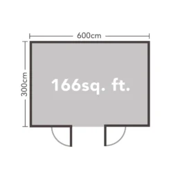 Forest Arley 6.0m X 3.0m Cabin Double Glazed 24kg Polyester Felt, Plus Underlay -Lifetime Sales 12832932 1194833199471002