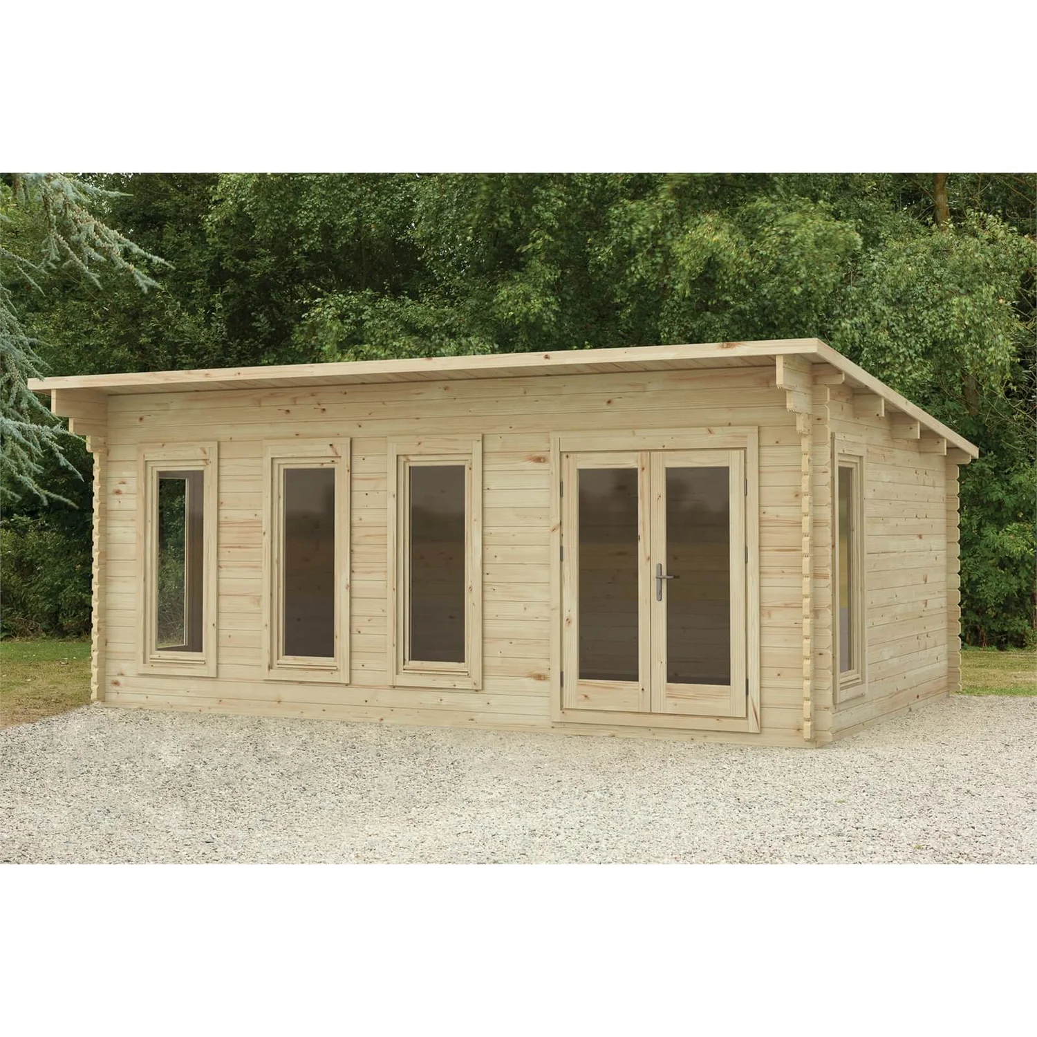 Forest Wolverley 6.0m X 4.0m Log Cabin Double Glazed 24kg Polyester Felt, Plus Underlay 3 Forest Wolverley 6.0m X 4.0m Log Cabin Double Glazed 24kg Polyester Felt, Plus Underlay