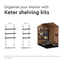 Keter Darwin 6 X 4ft Outdoor Garden Apex Storage Shed - Brown -Lifetime Sales 12833043 5775036178043584