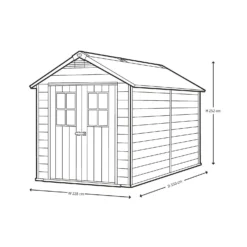 Keter Newton 7.5 X 11ft Outdoor Plastic Garden Storage Shed - Brown 12 Keter Newton 7.5 X 11ft Outdoor Plastic Garden Storage Shed - Brown -Lifetime Sales 12833045 1084843485053469